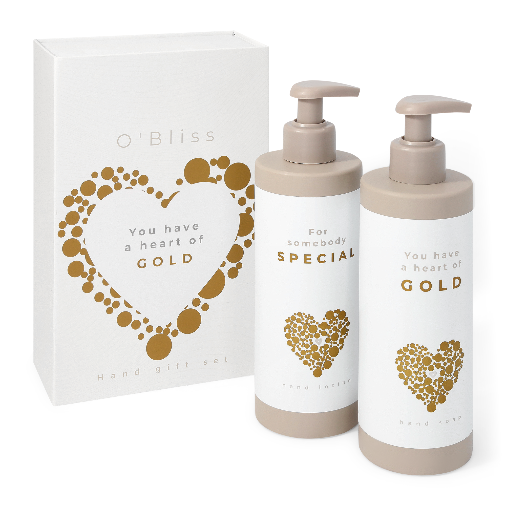 Hand giftset - Heart of gold &amp; somebody special